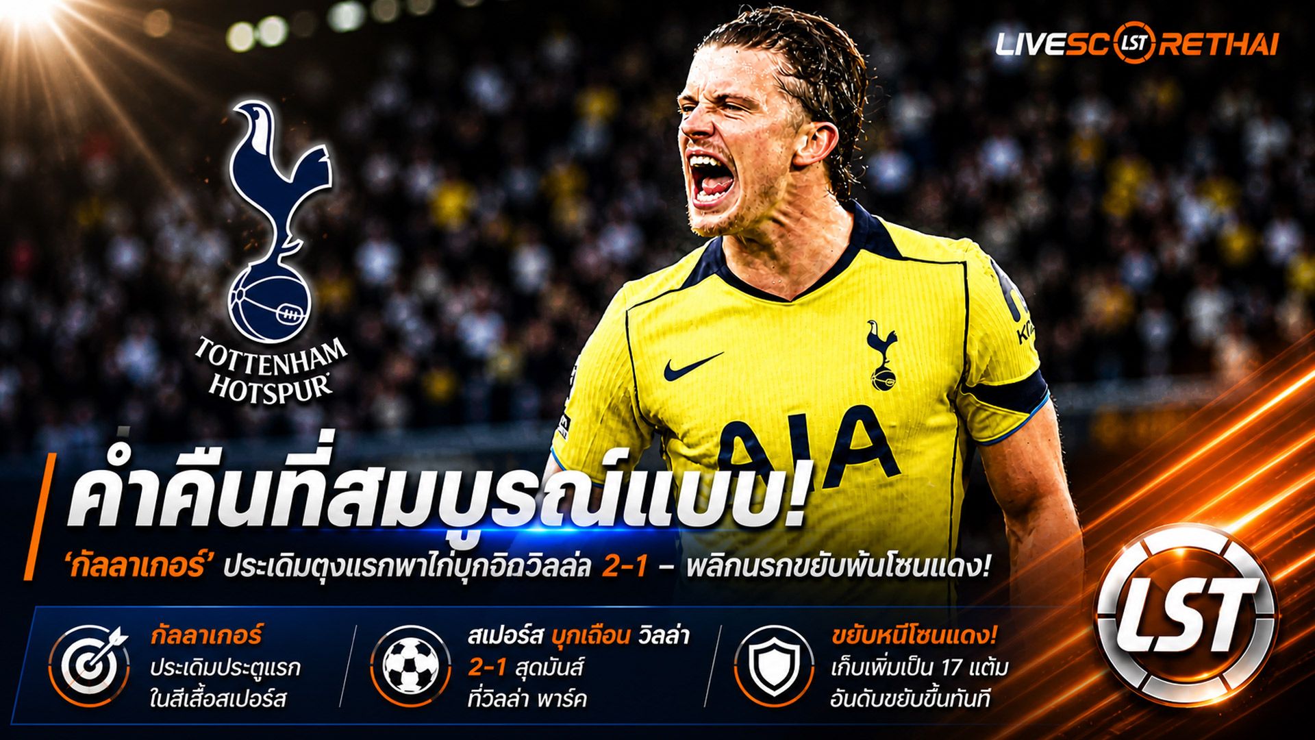 ข่าวฟุตบอล วันจันทร์ ที่ 4 พฤษภาคม 2568 : "ค่ำคืนที่สมบูรณ์แบบ! ‘กัลลาเกอร์’ ประเดิมตุงแรกพาไก่บุกจิกวิลล่า 2-1 – พลิกนรกขยับพ้นโซนแดง พร้อมเผยความประทับใจที่มีต่อ ‘เด แซร์บี้’"